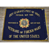 VTG/Antique CLOTH BANNER (Flag) "VETERANS OF FOREIGN WARS...UNITED STATES 1936"