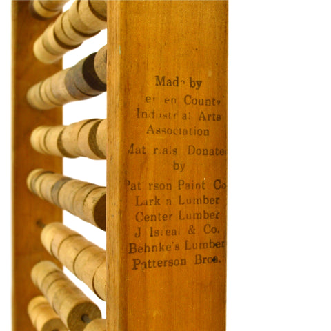 Vintage WOODEN ABACUS by "BERGEN COUNTY INDUSTRIAL ARTS ASSOCIATION" Very Rare!!