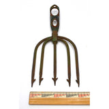 Vintage LARGE FROG SPEAR HEAD (Only) 5-Tine/Prong EEL FISHING FORK Great Patina