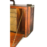 Vintage HOMEMADE WOOD MACHINIST CHEST Unusual & Weird CUSTOM TOOL BOX 4-Drawers!