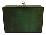 Vintage "DE BEAUMONT" STRONG/LOCK BOX Heavy-Duty Steel GREEN CASH CHEST w/ KEY!