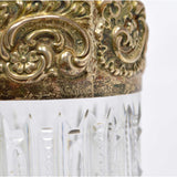 VTG/Antique CUT GLASS or CRYSTAL? PITCHER w/ "STERLING SILVER" MOUNT Tall-Skinny