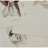 Antique HARRISON FISHER BOOK-PRINTS Lot AMERICAN BELLES The American Girl c.1910