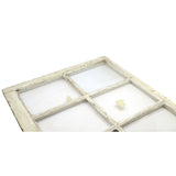 Antique SALVAGED 6-PANE WOOD WINDOW Old White Paint w/ 1972 TOT FINDER STICKER!