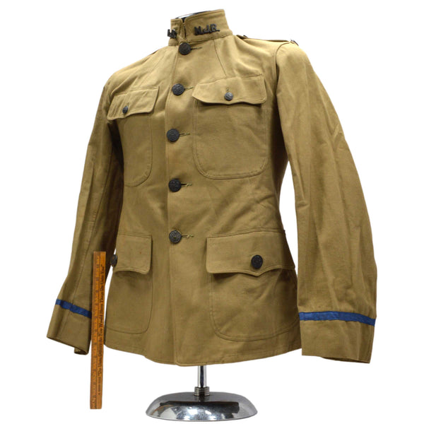 Antique N.J.R. INFANTRY BLOUSE Lieutenant WWI ERA Blue Stripes LT JACKET-UNIFORM