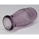 Vintage DAIRY / MILK BOTTLE Blank Slug Plate "ONE PINT" Medium AMETHYST GLASS