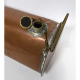 Antique COPPER & BRASS Primitive FOOT/BED WARMER Unsigned CRUDE BREAD LOAF SHAPE