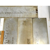 Antique "CRONITE" ENGRAVING FONT PLATE Lot of 10 Plates for ENGRAVER/PANTOGRAPH