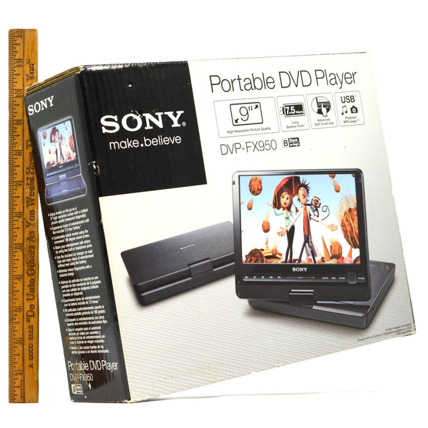 Brand New! SONY 9" PORTABLE DVD PLAYER #DVP-FX950 Complete in Opened Box! BLACK
