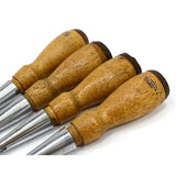 Vintage CRAFTSMAN WOOD CHISEL Set of 4 BEVELED EDGE CHISELS + Box 1/4 1/2 3/4 1