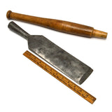 Antique KEEN KUTTER CARPENTERS SLICK 3" Woodworking SOCKET CHISEL 28" w/ Handle!