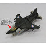 Vintage TONKA GOBOTS "ROYAL-T" #19 Friendly Robot BRITISH JET PLANE w/ Card-Back