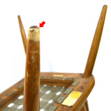 Vintage MID-CENTURY TOMLINSON "SOPHISTICATE" ARM CHAIR Walnut CURVED BACK Modern