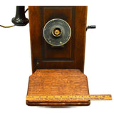 Antique WESTERN ELECTRIC OAK WALL PHONE No. 317-H Cathedral-Top KELLOGG c.1907