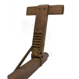 Antique CARPET STRETCHER TOOL Original Sticker "IRA P. WARNER'S CELEBRATED" Wood