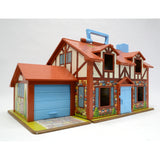 Vintage FISHER-PRICE LITTLE PEOPLE HOUSE #952 + 2 BUSES, Furniture & 23 FIGURES!