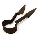 Antique IRON SHEEP SHEARS Illegible/Parital CROWN LOGO ENGLAND? Primitive c.19th