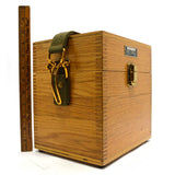 Vintage KEUFFEL ESSER K&E WOOD BOX Finger-Jointed TRANSIT CASE Neat Latch/Strap!