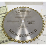 New (Open Box) "WOODWORKER II" Carbide Tipped 10" SAW BLADE by FORREST MFG. CO.