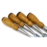 Vintage CRAFTSMAN WOOD CHISEL Set of 4 BEVELED EDGE CHISELS + Box 1/4 1/2 3/4 1