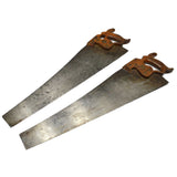 VTG/Antique HENRY DISSTON D-8 WOOD SAW Lot of 2 D8 Saws THUMBHOLE RIP & CROSSCUT