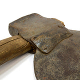 Antique HEWING BROAD AXE by "J. HICKS" Yankee/NY Pattern UNIQUE REPAIR JOB Rare!