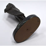 Signed! BRONZE STATUE on Marble Base NUDE WOMAN w/ OVERCOAT by BRUNO ZACH c.1920