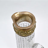 VTG/Antique CUT GLASS or CRYSTAL? PITCHER w/ "STERLING SILVER" MOUNT Tall-Skinny