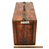 Vintage HOMEMADE WOOD MACHINIST CHEST Unusual & Weird CUSTOM TOOL BOX 4-Drawers!