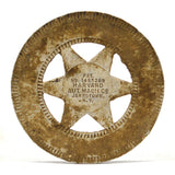 Vintage GOOD LUCK CHARM BADGE "LUCKY" by "HAZEL SCHULTZ...HAMPTON, NJ" c.1923