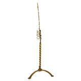 Antique NAUTICAL BRASS FIREPLACE RACK w/ 2 Tools "DON FERNANDO" SHIP Hearthware