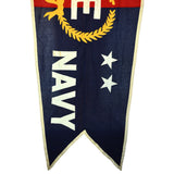 Vintage ARMY-NAVY "E" AWARD 8 Foot PENNANT FLAG + Book & Letters J. ROYLE & SONS