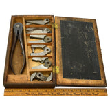 Antique CURRIER-KOETH'S KOMBINATION KIT (KKK) Oak Box! INTERCHANGEABLE TOOL KIT