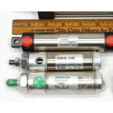 New! PNEUMATIC CYLINDER LOT of 5 AIR CYLINDERS + 2 VALVES! Norgren SMC Numatics