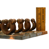 Antique POOL CUE STICK RACK CLIPS Lot of 8 Salvaged Hardware WOOD & STEEL c.1914