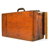 Vintage HOMEMADE WOOD MACHINIST CHEST Unusual & Weird CUSTOM TOOL BOX 4-Drawers!