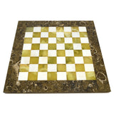 Vintage SEMI-PRECIOUS STONE CHESS/GAME-BOARD 16.5" w/ 1.5" Quartz-AGATE-Marble??
