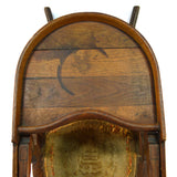 Antique EMBROIDERED WOOD BABY HIGH-CHAIR Folding/Convertible EASTLAKE STYLE 19th