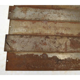 Antique CRONITE ENGRAVING FONT PLATE Lot of 6 ENGRAVER/PANTOGRAPH Plates *RUSTY*