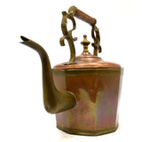 Antique COPPER & BRASS TEA KETTLE Large ~10 Liter ART NOUVEAU Russian/Persian?