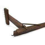 Antique CARPET STRETCHER TOOL Original Sticker "IRA P. WARNER'S CELEBRATED" Wood