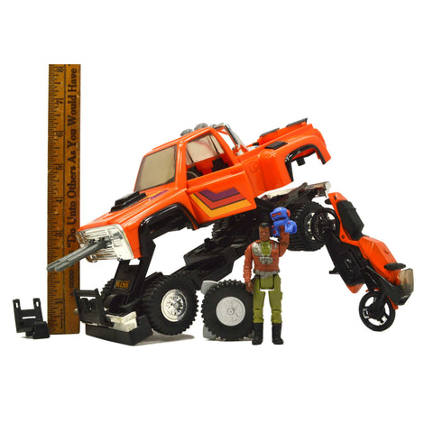 Vintage KENNER M.A.S.K. (MASK) "FIRECRACKER" Transformer ORANGE PICK-UP TRUCK