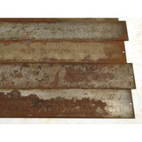 Antique CRONITE ENGRAVING FONT PLATE Lot of 6 ENGRAVER/PANTOGRAPH Plates *RUSTY*