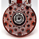 Vintage RUBY RED 'CUT-TO-CLEAR' CRYSTAL JAR Signed "BARTHMANN 1976 100/5" Lovely