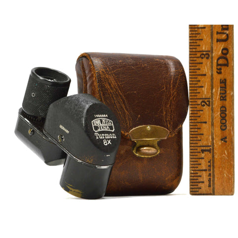 Vintage CARL ZEISS "JENI TURMON" 8X MONOCULAR (Mono Binocular) in LEATHER CASE!