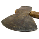 Antique HEWING BROAD AXE by "J. HICKS" Yankee/NY Pattern UNIQUE REPAIR JOB Rare!