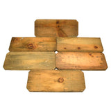 Antique FRUIT BOX LABEL Lot of 6 WOOD & PAPER LABELS Salvaged Crate Advertising