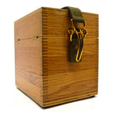 Vintage KEUFFEL ESSER K&E WOOD BOX Finger-Jointed TRANSIT CASE Neat Latch/Strap!