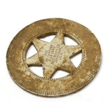 Vintage GOOD LUCK CHARM BADGE "LUCKY" by "HAZEL SCHULTZ...HAMPTON, NJ" c.1923