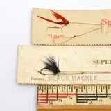 Antique WINCHESTER & S.P "SUPERIOR TROUT FLIES" On Card "BLACK HACKLE 3201" Rare!